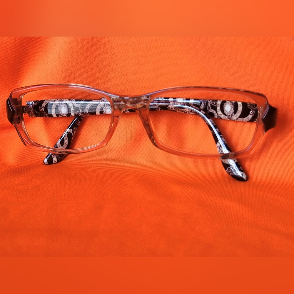 Bvlgari 4051-B eyeglass frames - transparent front, jeweled sides